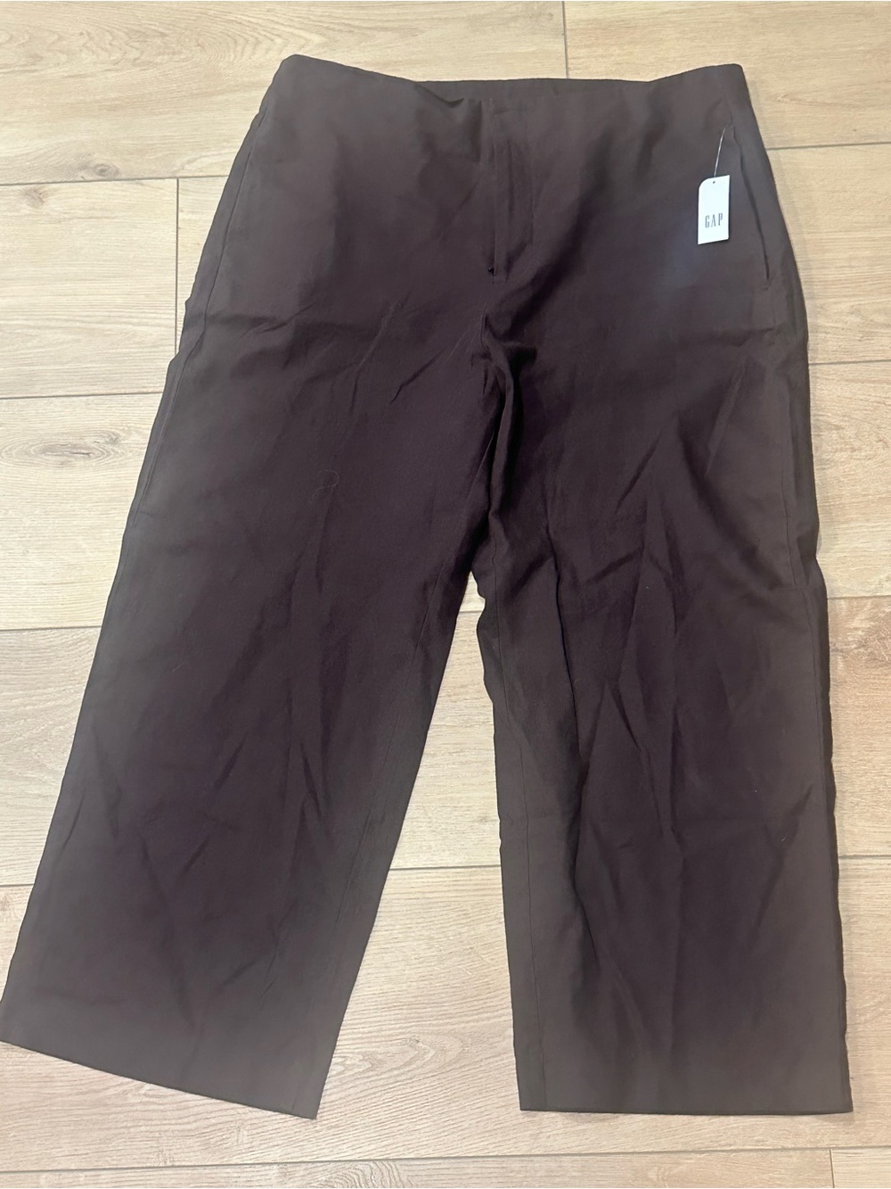 NWT Women’s Gap Linen Blend Relaxed Straight Ankle Pants - Picture 2 of 8